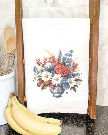 Vintage Daisy Vase - Cotton Tea Towel