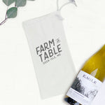 Farm to Table w/ City, State - Canvas Wine Bag
