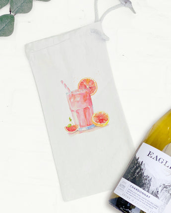 Grapefruit Drink - Summer Canvas Wine Bag