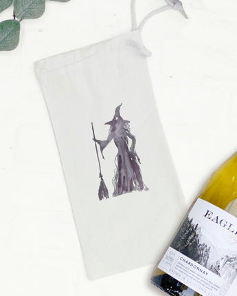 Standing Witch - Customizable Halloween Canvas Wine Bag
