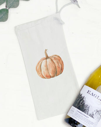 Watercolor Pumpkin - Customizable Autumn Wine Bag