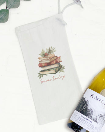 Season's Readings - Winter Canvas Wine Bag