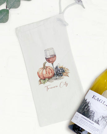Wine Setting - Custom Canvas Wine Bag