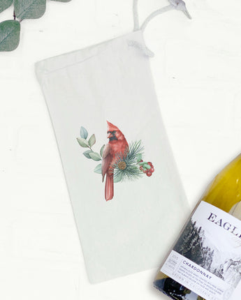 Cardinal (Fall Birds) - Canvas Wine Bag