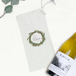 Blessings Wreath - Canvas Wine Bag