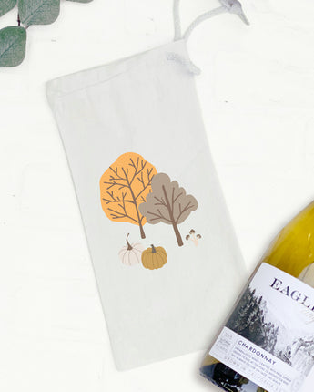 Autumn Trees - Canvas Wine Bag