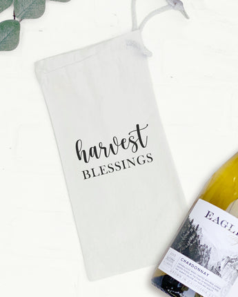 Harvest Blessings - Canvas Wine Bag