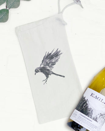 Black Raven - Canvas Wine Bag