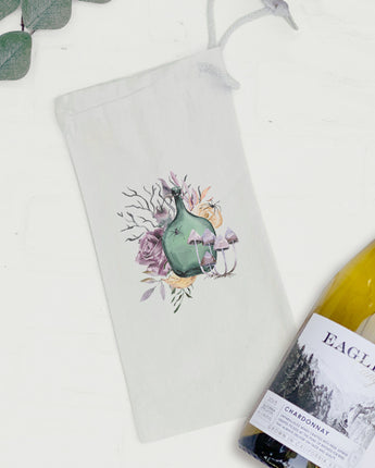 Floral Potion - Canvas Wine Bag