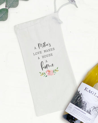 Mother's Love Home - Canvas Wine Bag