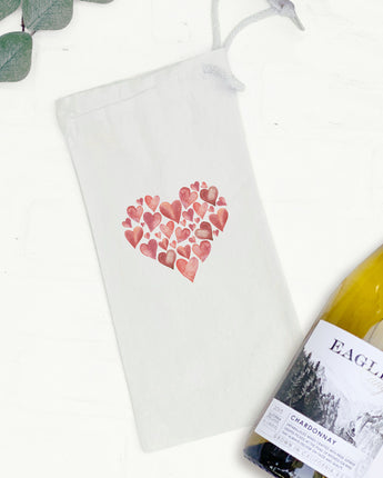 Heart of Hearts - Canvas Wine Bag