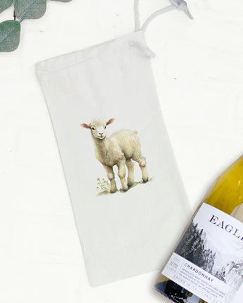 Easter Lamb - Canvas Wine Bag