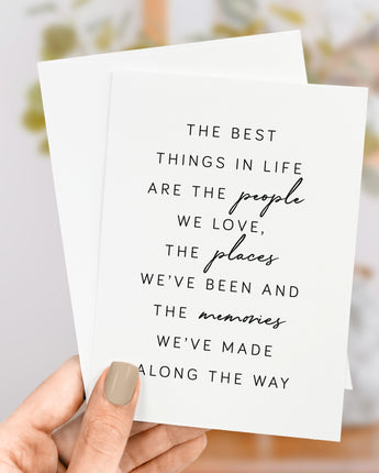 Best Things in Life - Greeting Card