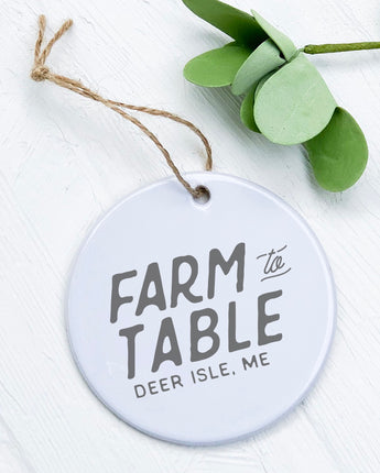 Farm to Table w/ City, State - Ornament