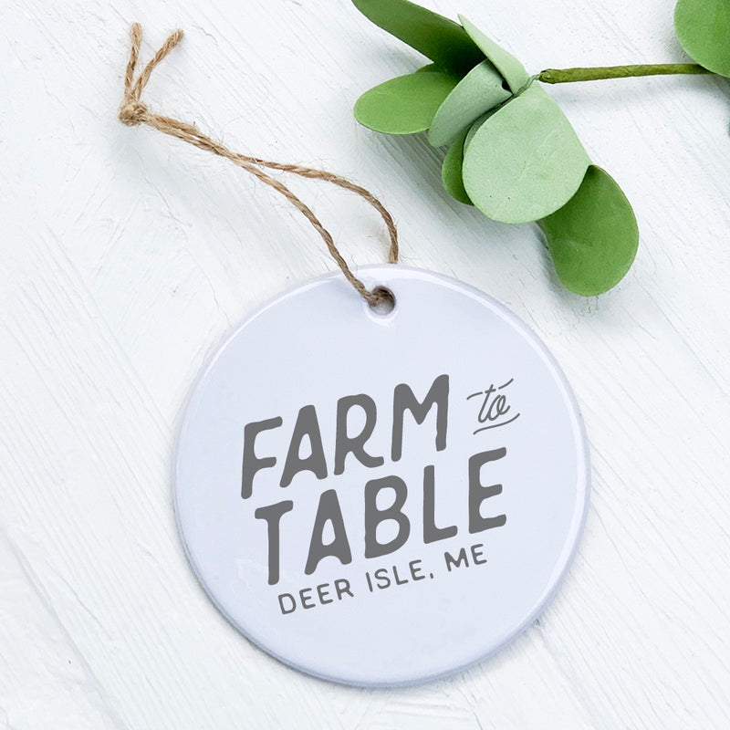 Farm to Table w/ City, State - Ornament