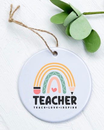 Teacher Rainbow - Ornament