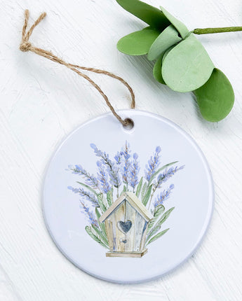 Lavender Birdhouse - Ornament