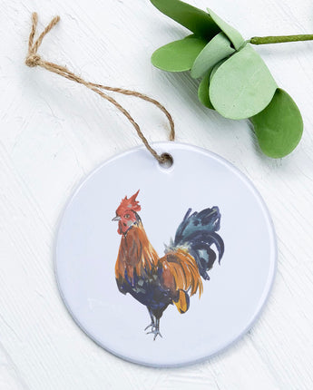 Watercolor Rooster - Ornament