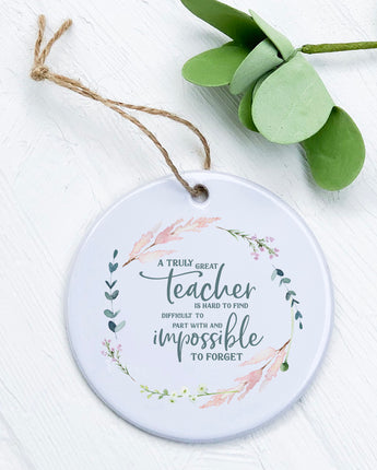 Teacher Wreath - Ornament