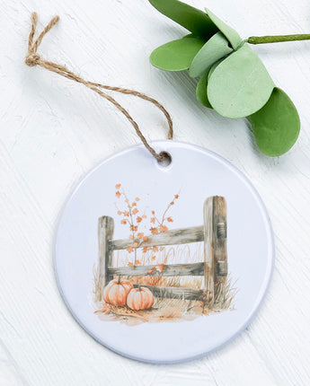 Pumpkin Fence - Ornament