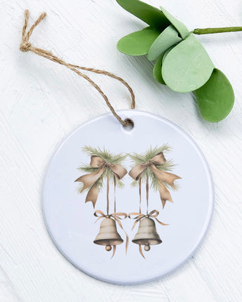 Pine Boughs and Bells - Ornament