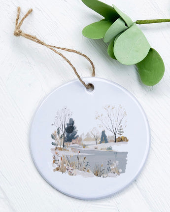 Brisk Winter Pond - Ornament