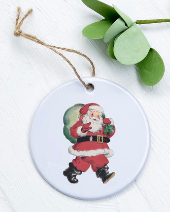 Vintage Santa with Gift Sack - Ornament