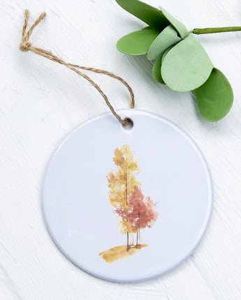 Watercolor Fall Trees (Group) - Ornament