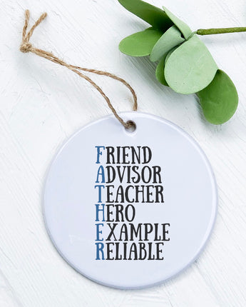 Father Acrostic Words - Ornament