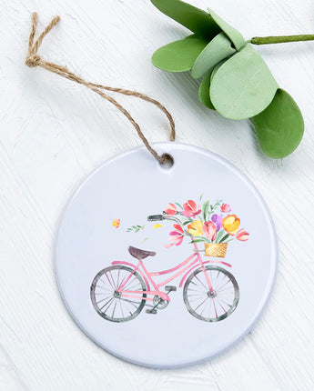 Spring Floral Bike - Ornament