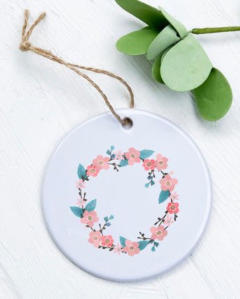 Cherry Blossom Wreath - Ornament