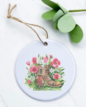 Poppy Boot Fairy House - Ornament