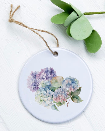 Watercolor Hydrangea Bunch - Ornament