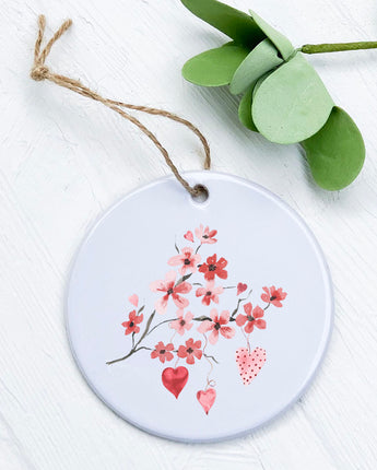 Cherry Blossom Heart Branch - Ornament