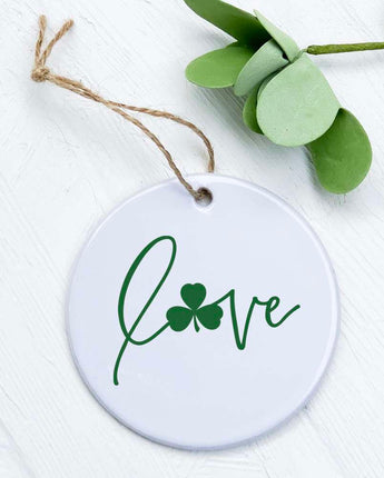 Love with Shamrock Accent - Ornament
