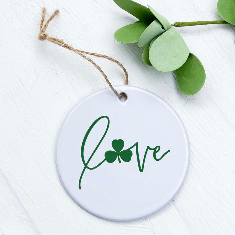 Love with Shamrock Accent - Ornament