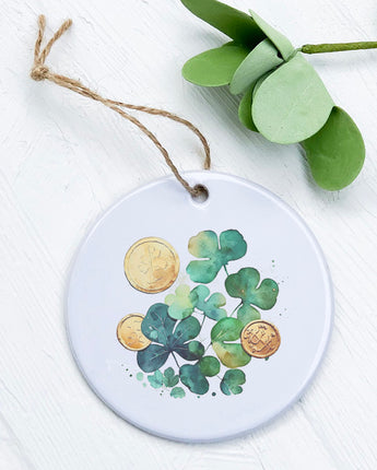 Shamrocks and Coins - Ornament