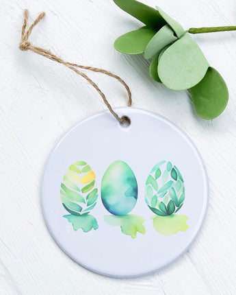 Watercolor Easter Eggs - Cool - Ornament