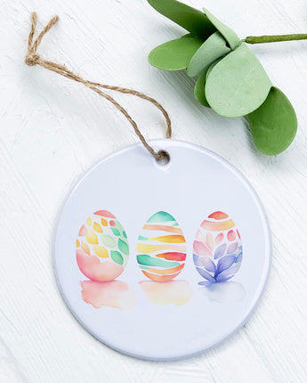 Watercolor Easter Eggs - Warm - Ornament