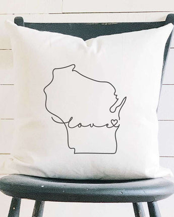 Love State - Square Canvas Pillow