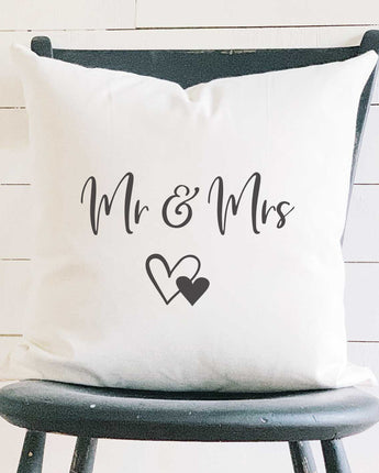 Mr & Mrs - Square Canvas Pillow