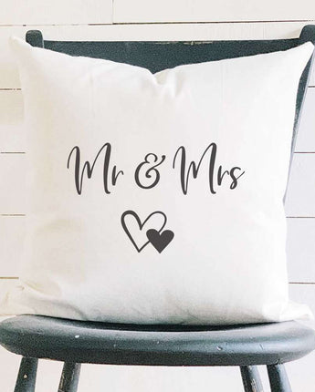 Mr & Mrs - Square Canvas Pillow