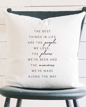 Best Things in Life - Square Canvas Pillow