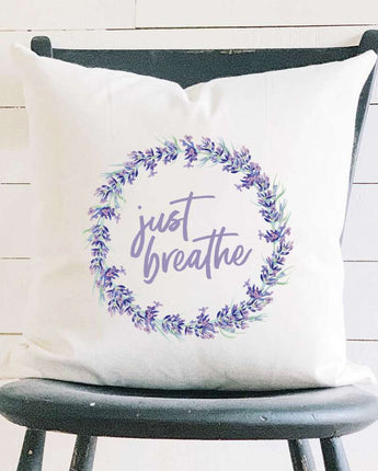 Just Breathe - Square Canvas Pillow