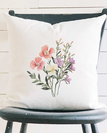 Spring Bouquet - Square Canvas Pillow