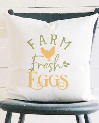 Farm Fresh Chicken Eggs - Square Canvas Pillow