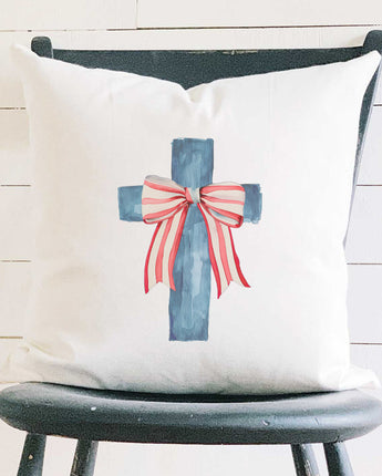 Faith & Freedom - Patriotic Square Canvas Pillow
