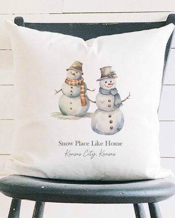 Snow Place Like Home - Custom Square Canvas Pillow