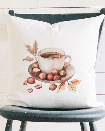 Hazelnut Coffee - Customizable Square Canvas Pillow
