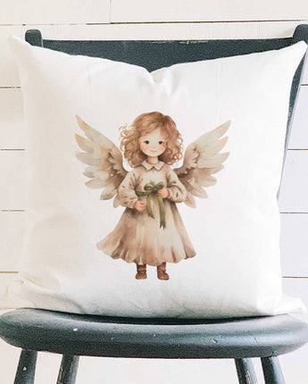 Simple Angel - Customizable Square Canvas Pillow
